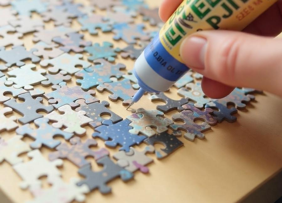 how do you glue a puzzle