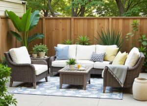 how to arrange outdoor furniture
