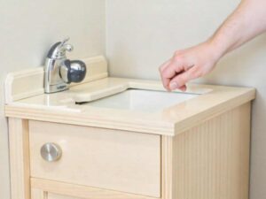 how to install melamin board vertically to the wall