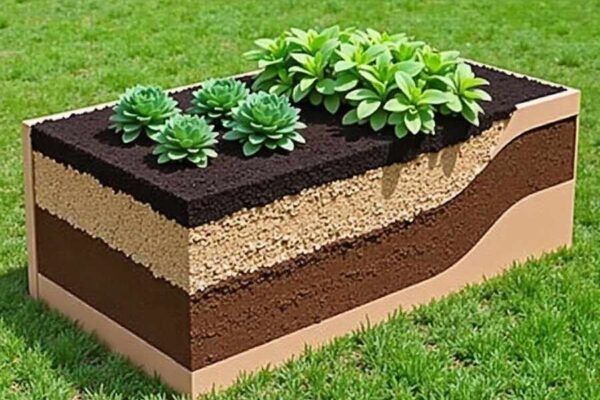 how to fill a raised garden bed