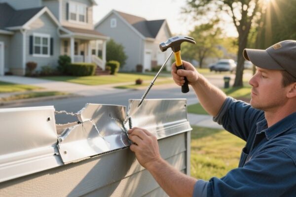 aluminum siding dented repair