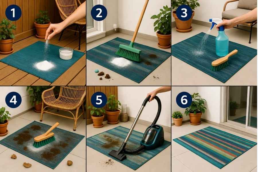how to clean outdoor rug