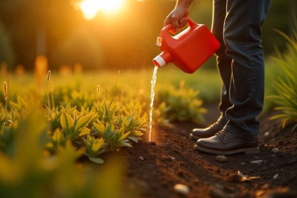 killing weeds with bleach