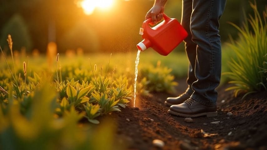 killing weeds with bleach