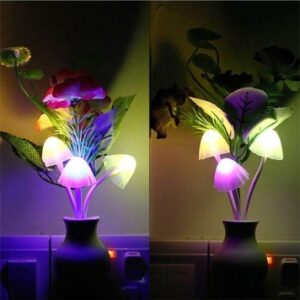 Mushroom LED Sensor Night Light Wall Lamp – Auto On/Off