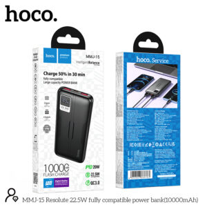 Hoco MMJ15 Resolute 10000mAh Power Bank – 22.5W Super Fast Charging Portable Charger