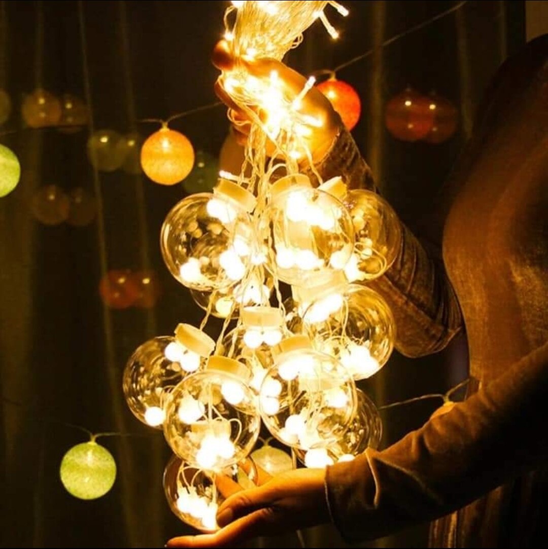 Wish Ball LED Fairy Curtain Light – 16ft String with 12 Decorative Ball Lights - Image 2