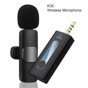 K35 Wireless Microphone for 3.5mm Compatible Devices (1:1 Dual Mic System)