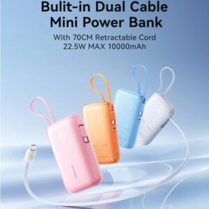 Joyroom JR-PR2 10000mAh 35W Fast Charging Power Bank with Dual Retractable Cables