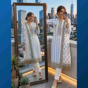 🇦🇷 Argentina Premium 3-Piece Unstitched Dress Set ✨
