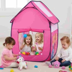 Kids Play Tent House (Kure Ghor) with FREE 50 Colorful Play Balls | Indoor & Outdoor Children's Playhouse
