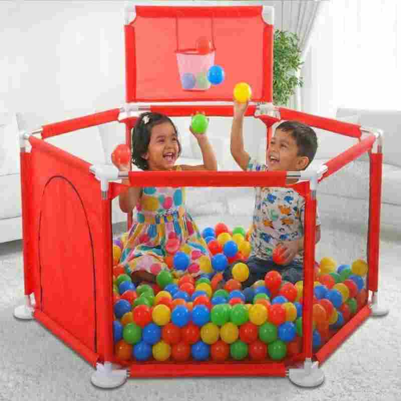 146CM Elephant Baby Playpen 6-Panel Kids Safety Fence with 50 Balls - Image 3