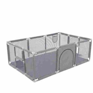 Baby Playpen 6x4 Ft | Sturdy SS Steel Frame & Breathable Mesh Fabric | Safe Indoor & Outdoor Baby Play Yard