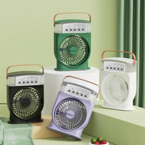 Rechargeable 5-Hole Mist Spray Air Cooler Fan – Portable USB Cooling Fan