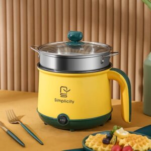 Simplicity 1.8L Double Layer Multi-Function Electric Cooking Pot – Random Color