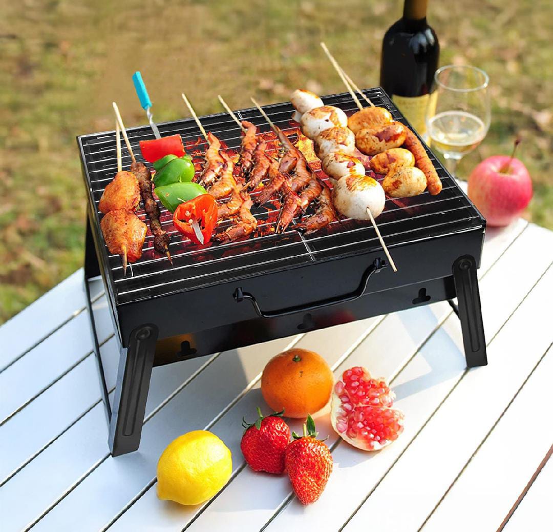 Portable Charcoal BBQ Grill Smoker for Outdoor Camping, Hiking & Picnics - Image 2