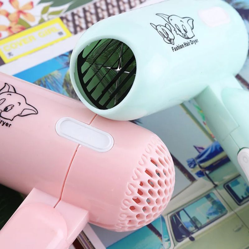 Cartoon Fashion Foldable Hair Dryer – Portable 2-Speed Hair Dryer for Kids, Students & Travel - Image 2