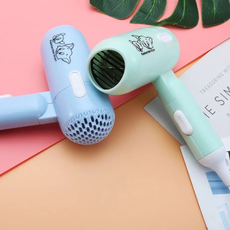 Cartoon Fashion Foldable Hair Dryer – Portable 2-Speed Hair Dryer for Kids, Students & Travel - Image 3